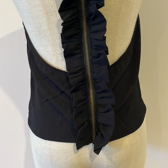 Ladakh black backless frilled top - Picture 5 of 7